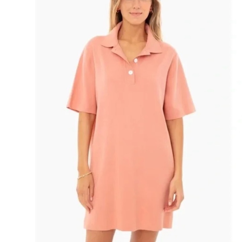 Tuckernuck Channing Polo Dress Apricot NWOT XL